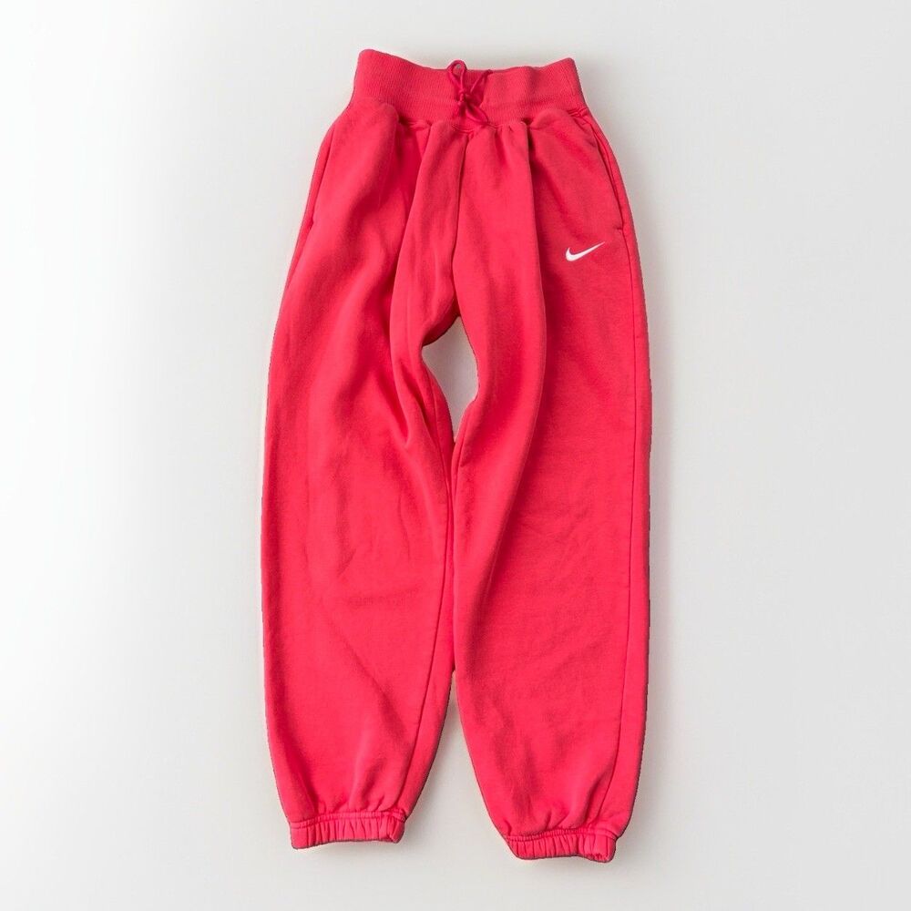Nike Phoenix Fleece Sweatpants Womens XS Pink High Waisted Oversized Joggers